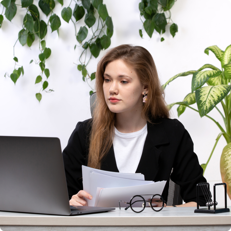 HR Product - Woman working with documents